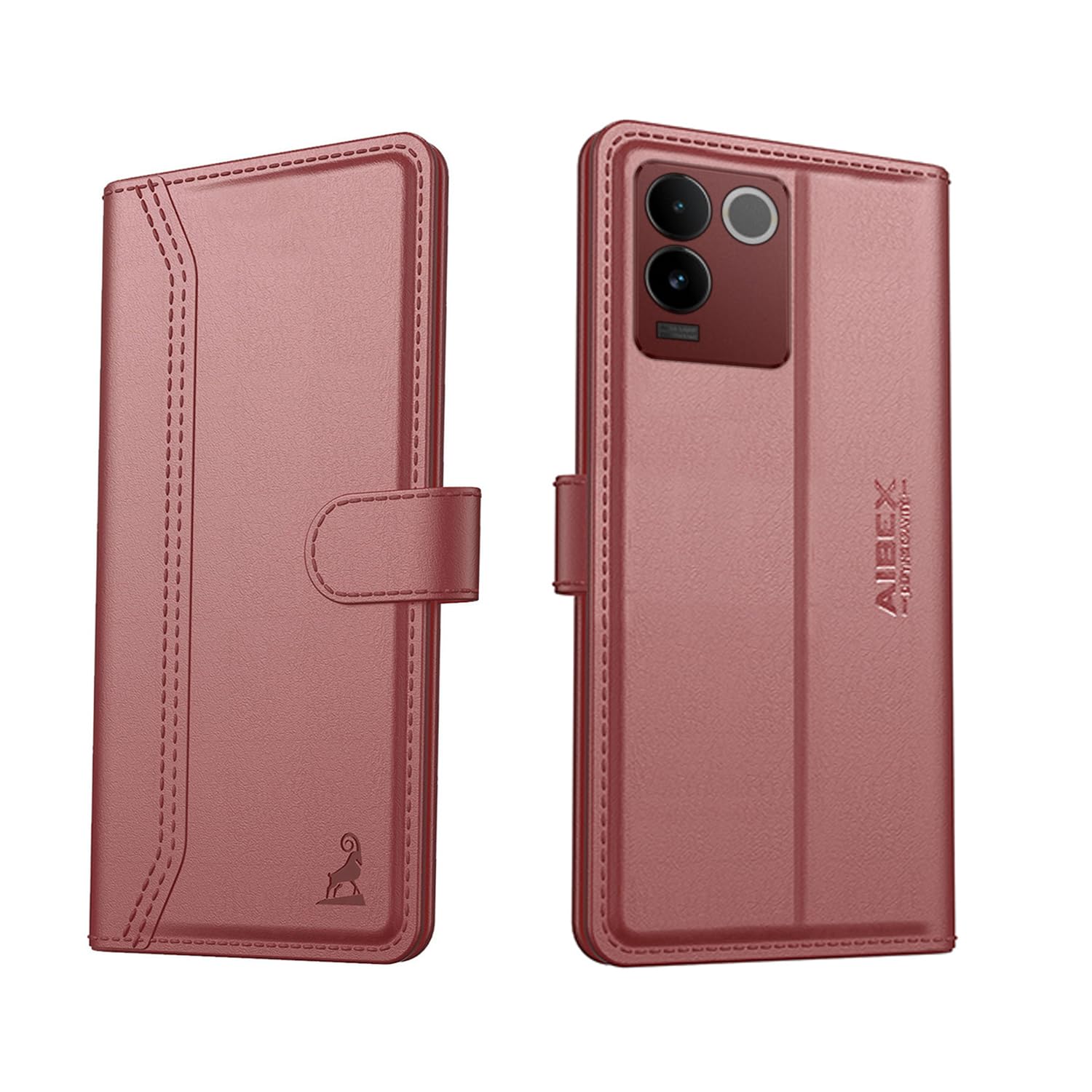 AIBEX ® Vivo T2 Pro 5G / Iqoo Z7 Pro 5G Flip Cover Leather Finish | Inside TPU with Card Pockets | Wallet Stand | Complete Protection Flip Case Brown (B0CK5KX5LN) Amazon Price History, Amazon Price Tracker