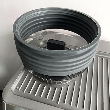 Single Dose Hopper Silicone Bellow Food Grade Coffee Bean Blowing Hopper for Barista Express Grey Improved Grinding Performance Reduce Waste