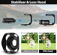 Vista 7 de Videocámara, videocámara 8K de 48 MP 15FPS UHD con Wi-Fi, cámara para vlogging con visión nocturna IR para YouTube, pantalla táctil de 3" con zoom