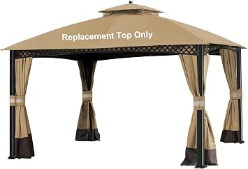 SCOCANOPY Replacement Canopy Cover Compatible withWindsor Gazebo L-GZ717PST-C, 810213583,South Hampton Gazebo L-GZ659PST A111011500 Beige