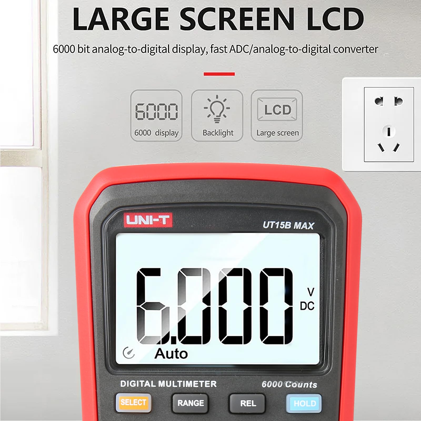 UNI-T UT15B Max Digital Multímetro VFD 1000V AC DC Amperímetro Voltímetro Resistencia Capacidad Frecuencia Eléctrico Multímetro