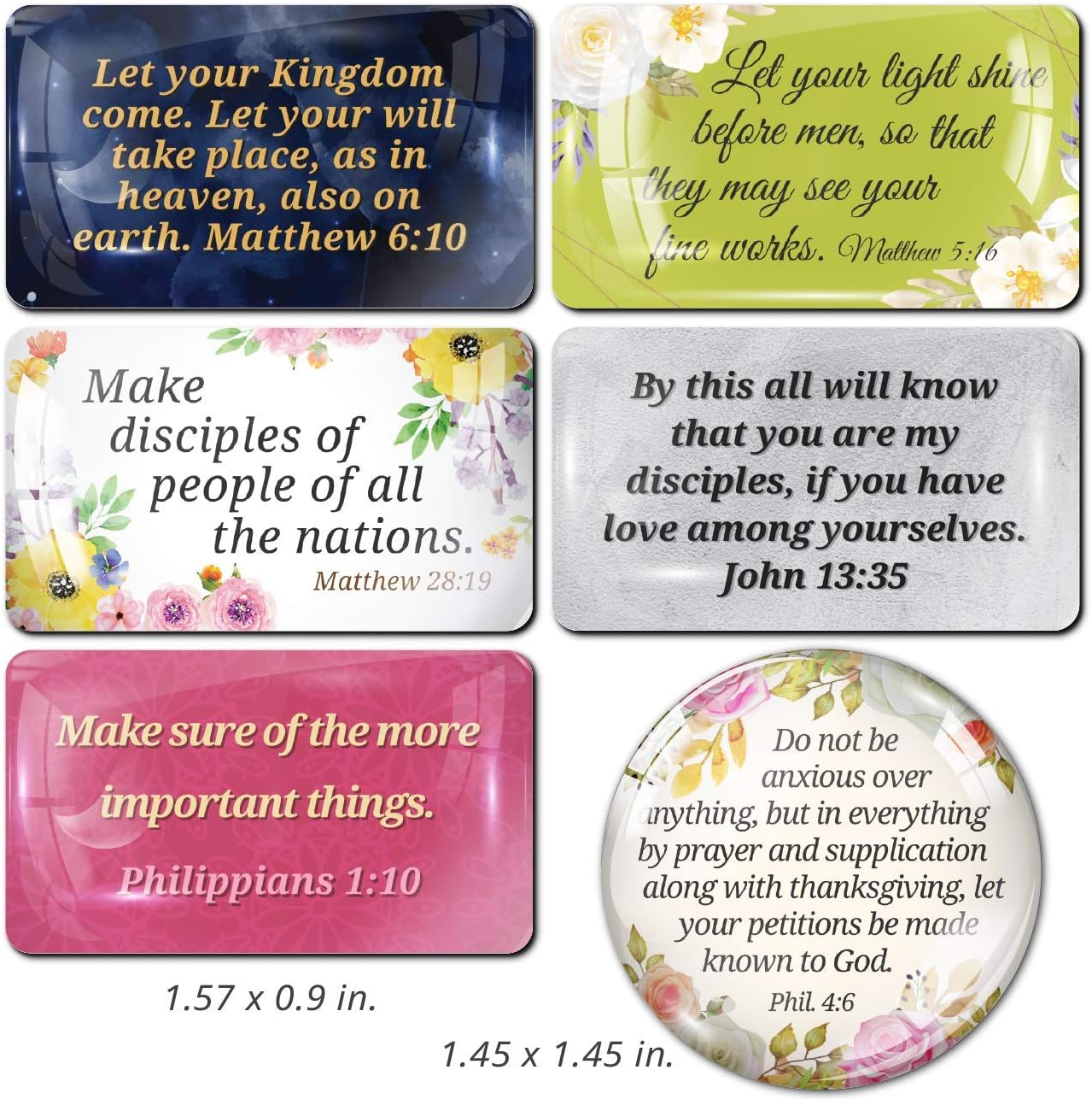 -10pcs- JW Verses Premium 3D Stickers - Accessories of Cell Phone, Ministry Supplies - for JW, Jehovah Witness Gifts, JW.org, Men, Her and Women (VM 10)