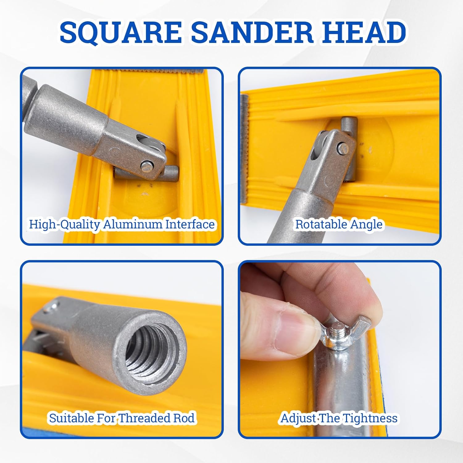 Drywall Pole Sander With 118in Splicing Pole,2 Sander Heads,15sanding Sheets (80,100,180,240,320 Grit),Suitable For Wall Painting, Cleaning and Polishing