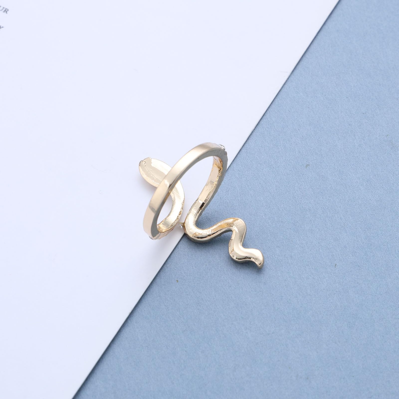 Wrap Serpiente Anillo De Oro De Cristal Serpiente Wrap Anillo Gótico Serpiente Abierta Anillos Ajustables Personalidad Cz Serpiente Conjunta Declaración Dedo Anillos Góticos Joyería Animal
