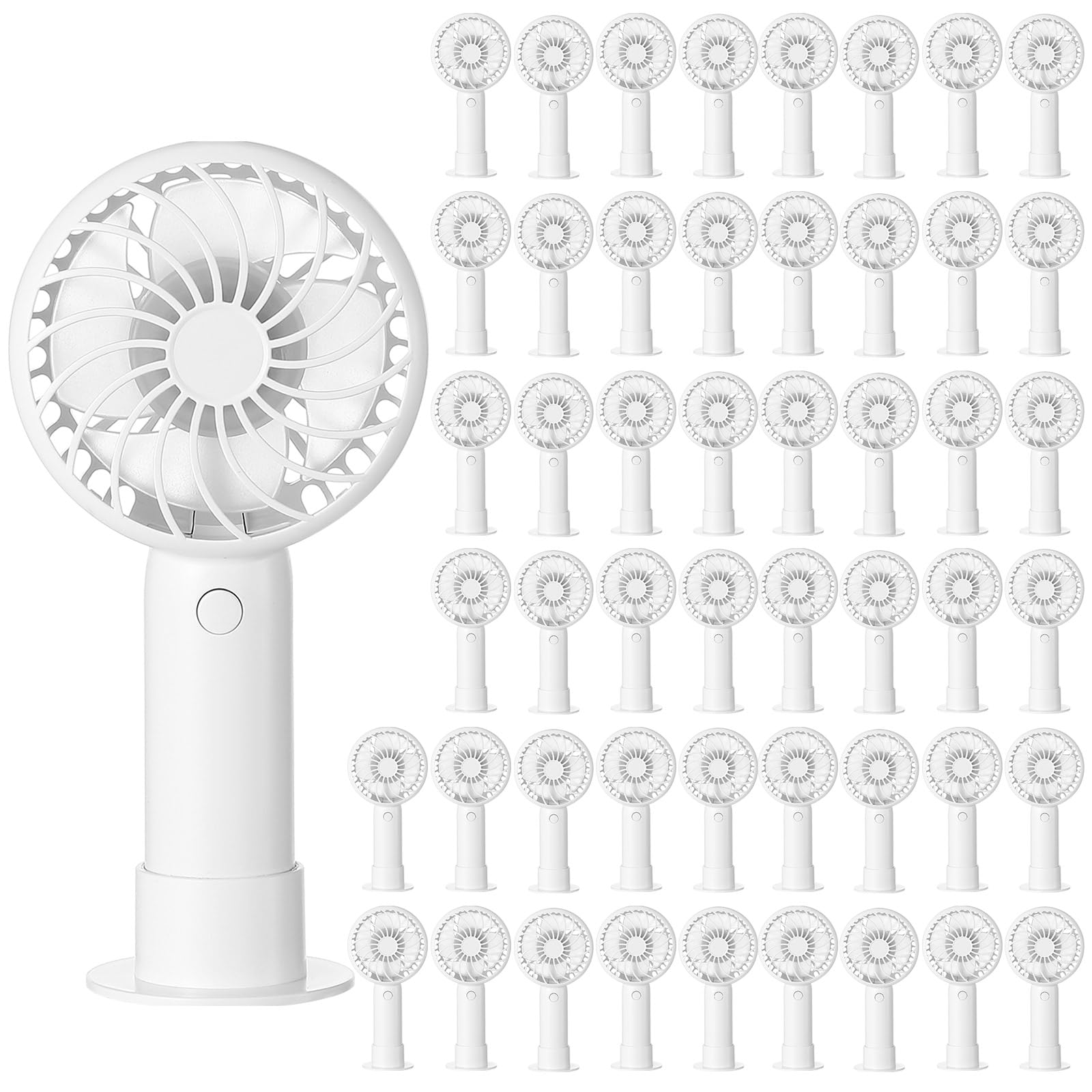 Mini ventilateur portable blanc Tujoe recharge USB lot de 50 pour bureau