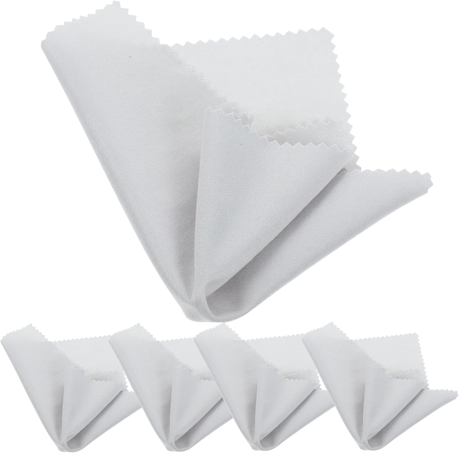 VALICLUD 50pcs Microfiber Jewelry Cleaning Cloths Gray Polishing Cloths for Gold Silver Brass Jewelry Care Soft Lint-Free Wipes for Maintenance and Shine