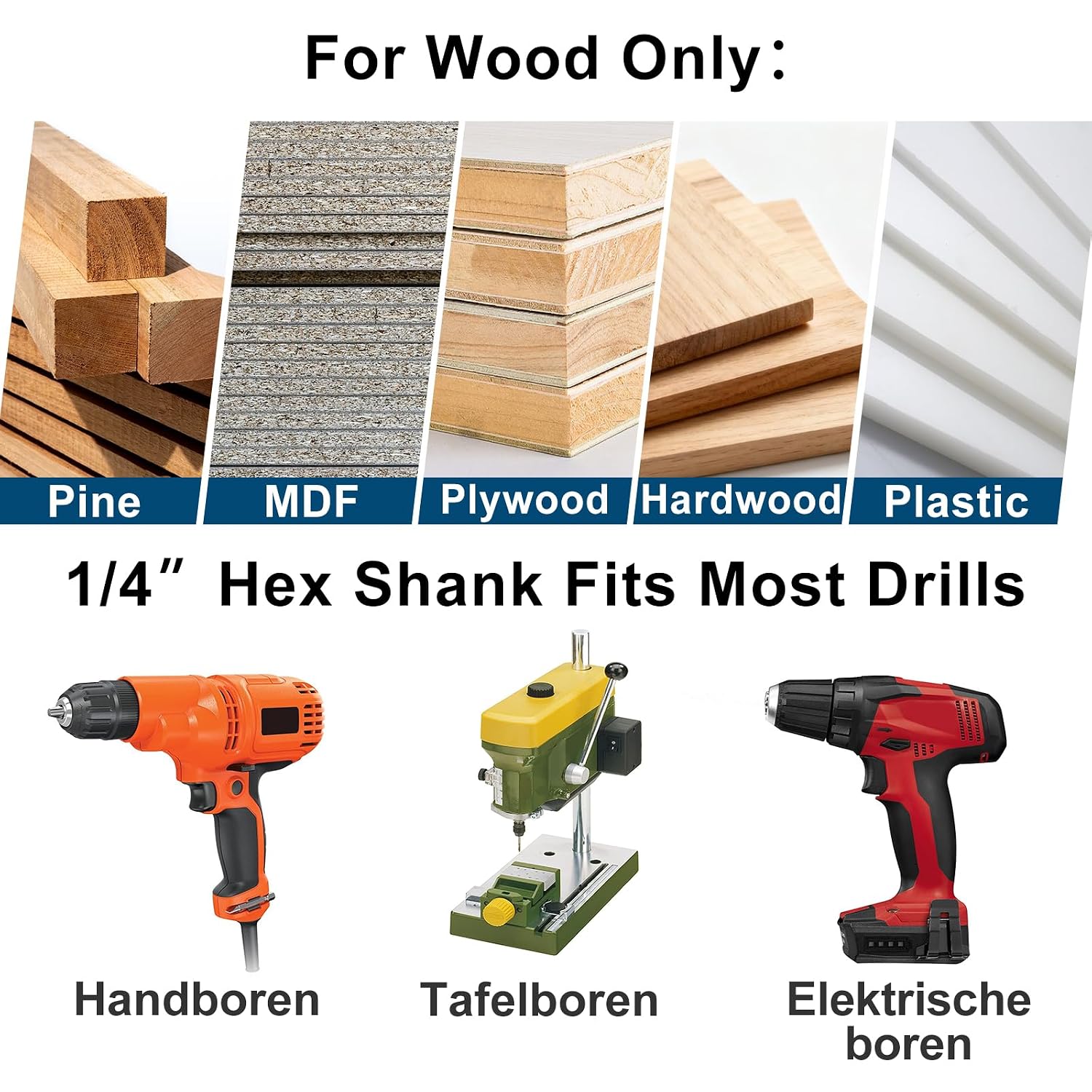 Lytool 17PCS Countersink Drill Bit Set with Storage Case, Adjustable Depth Stop Collar, 1/4" Hex Shank, Tungsten Steel Wood Pilot Hole Counterbore Bits, 5 Sizes 2.5-3.5mm, PH1 PH2 Bits & Extension