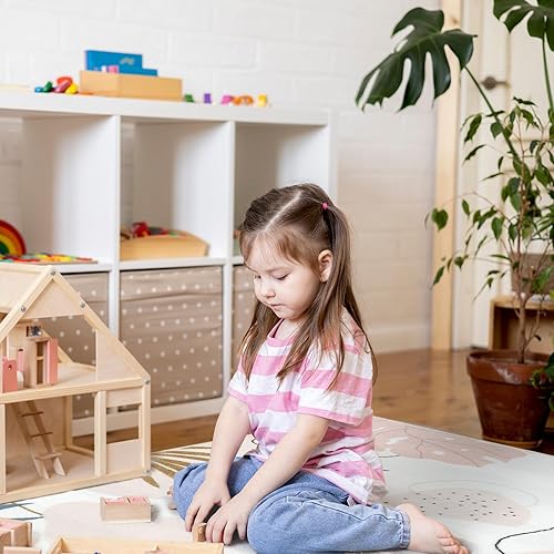 Miniatura 5 de Seavish Alfombras rosadas para dormitorio, estéticas, bohemias, de 3 x 5, para sala de estar, suaves, lavables, para niños, niñas, guardería, sala