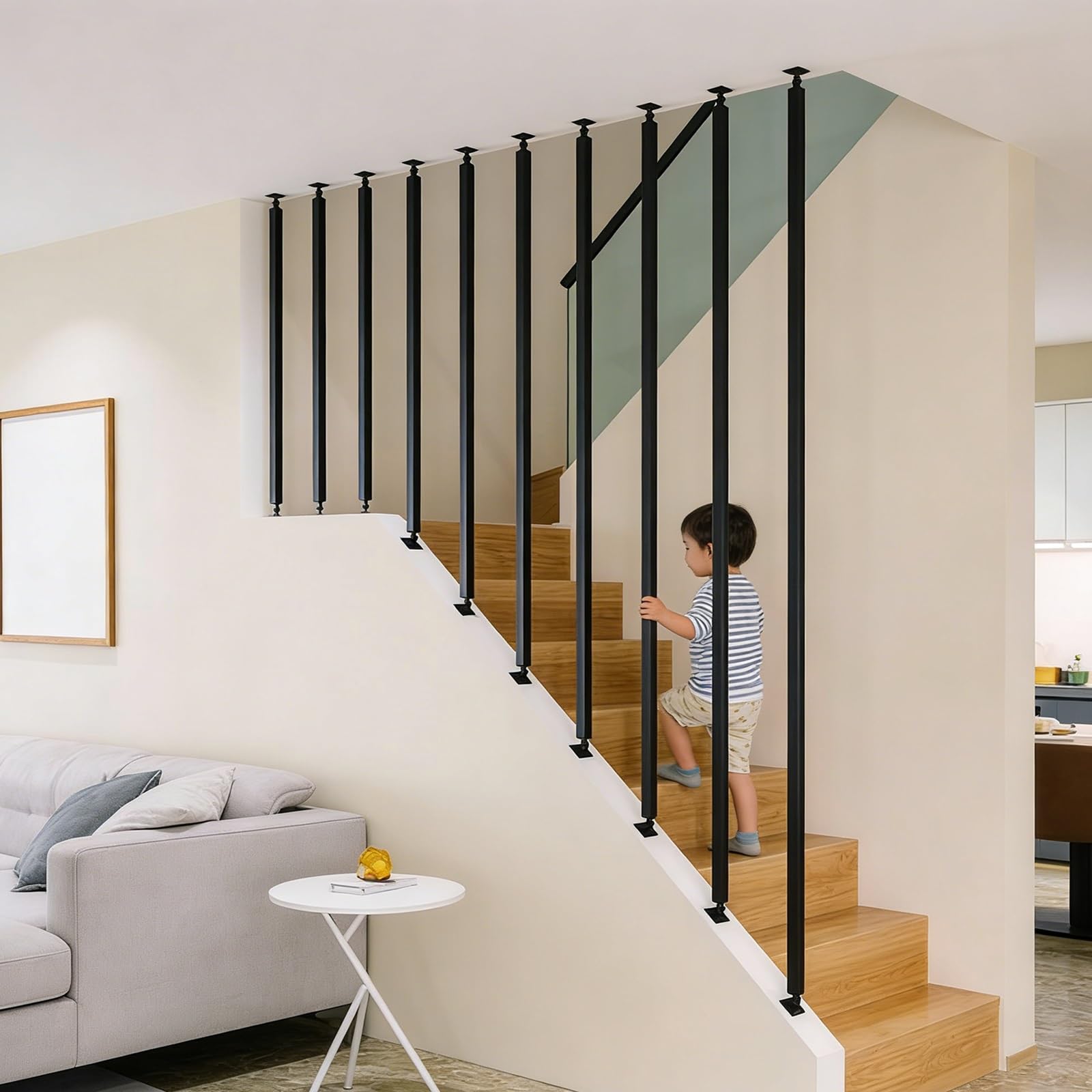 Balustres en fer forgé pour escalier droit ou en pente avec vis