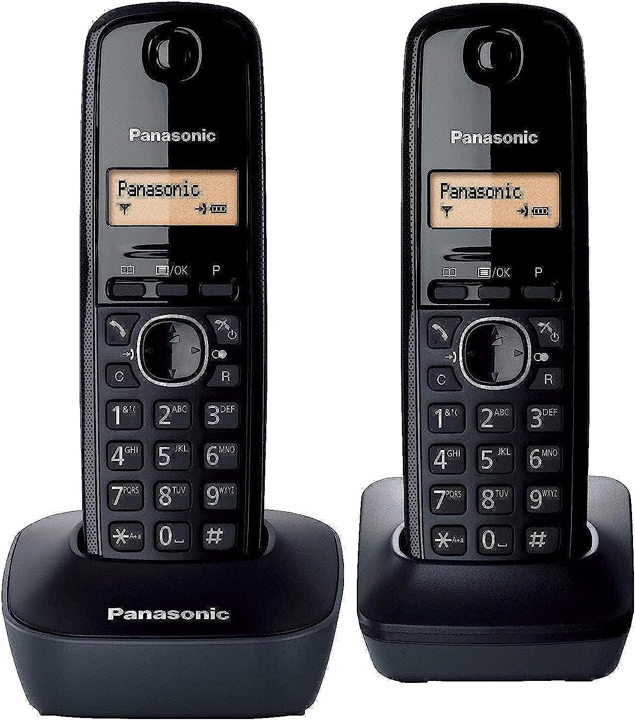 Kx-TG1612 - Cordless Phone, Pack of 2, Black