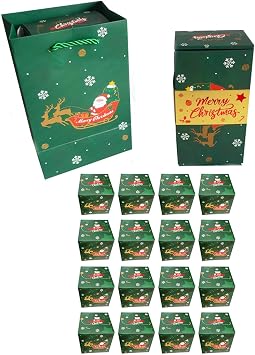 Optioptom Merry Christmas Surprise Box, 16PC, Red Envelope Bouncing Romantic Gift Box, Surprise Gift Box Explosion, Perfect for Christmas, Birthday, Wedding Occasions