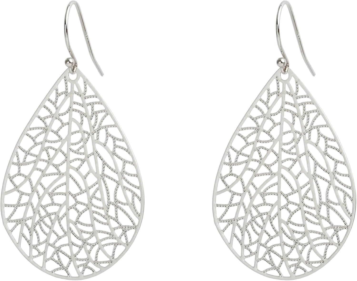 Handmade Filigree Teardrop Dangling Drop Earrings for Women