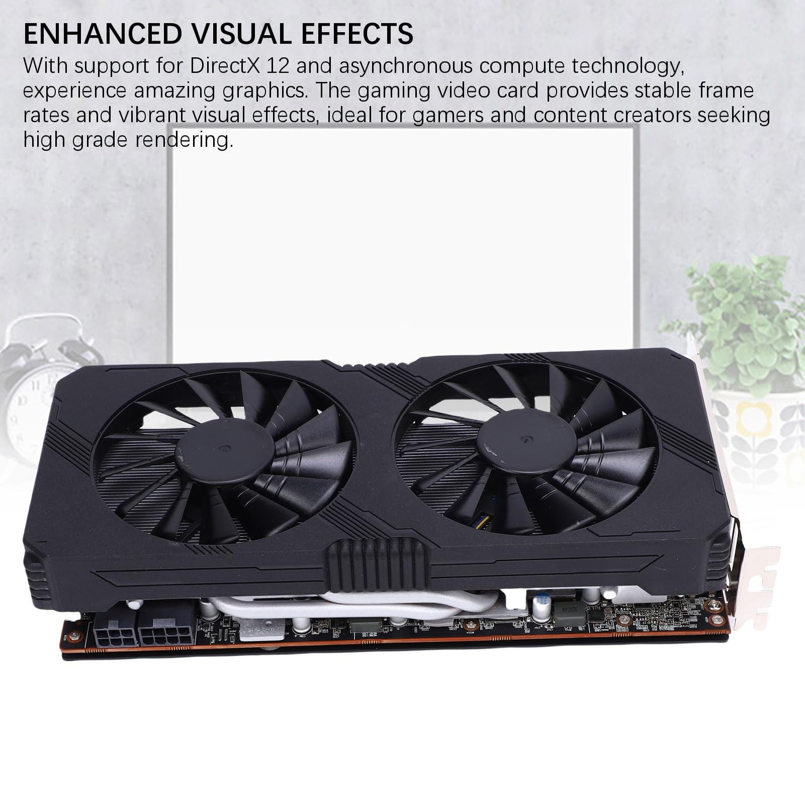 Karta Graficzna 8 GB GDDR6, 256-bitowa Karta Graficzna PCI Express 4.0 X16 do Gier z Zegarem Boost 1770 MHz i Zaawansowanym Chłodzeniem, do Gier na Komputerze Stacjonarnym i