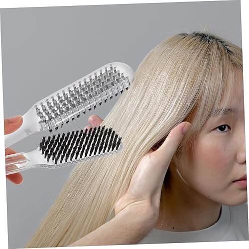 Miniatura 2 de Cepillo de pinza para alisar el cabello Pinza para el cabello Cepillo de doble cara alisador de doble cara cepillo alisador de pelo Peine de