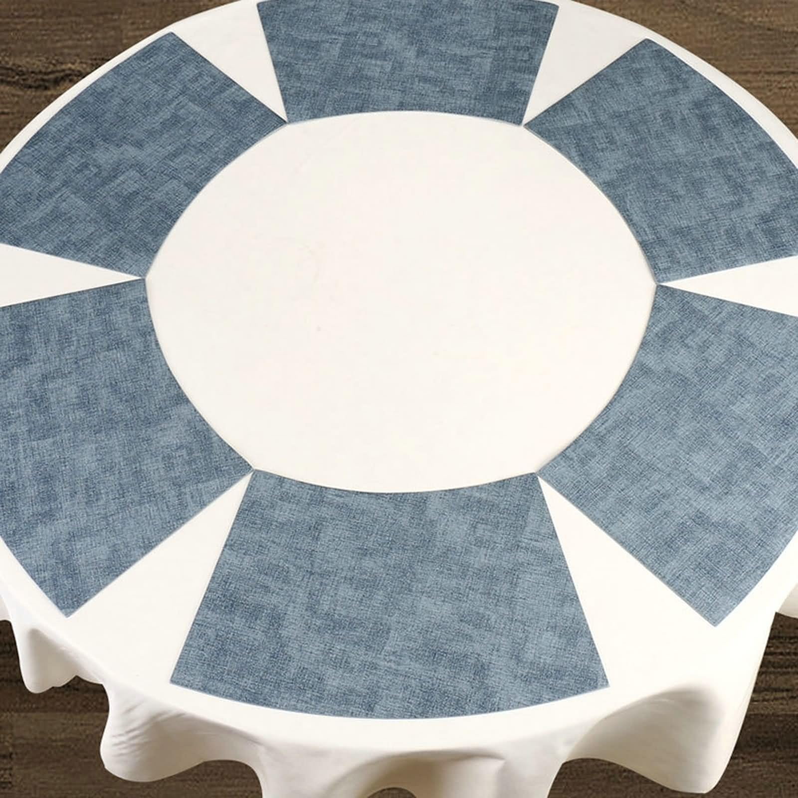 Set di 4 tovagliette autunnali, in pelle, 32 x 37 x 50 cm, colore grigio e blu