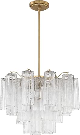 Crystorama Addis 6 Light Aged Brass Chandelier