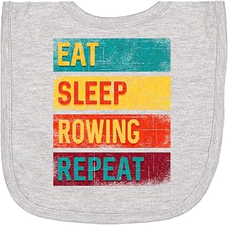 inktastic Eat Sleep Rowing Repeat Newborn Bib