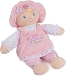GUND Baby My First Dolly, Poupée en peluche pour bébés et tout-petits, Rose/Blanc, 13”