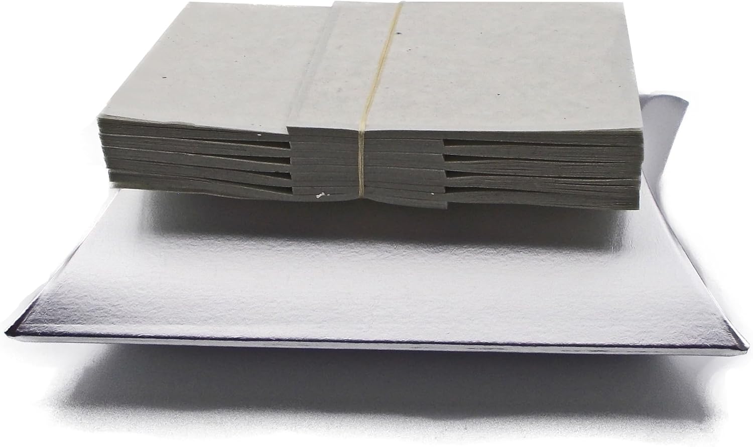 100% Pure Genuine Silver Foil, 999 Silver Leaf - 2" x 2" (5 cm x 5 cm) 100 Sheets - Handmade in Thailand - Real Silver Perfect for Art & Decor, Pack of 100 Sheets in Special Silver Color Box