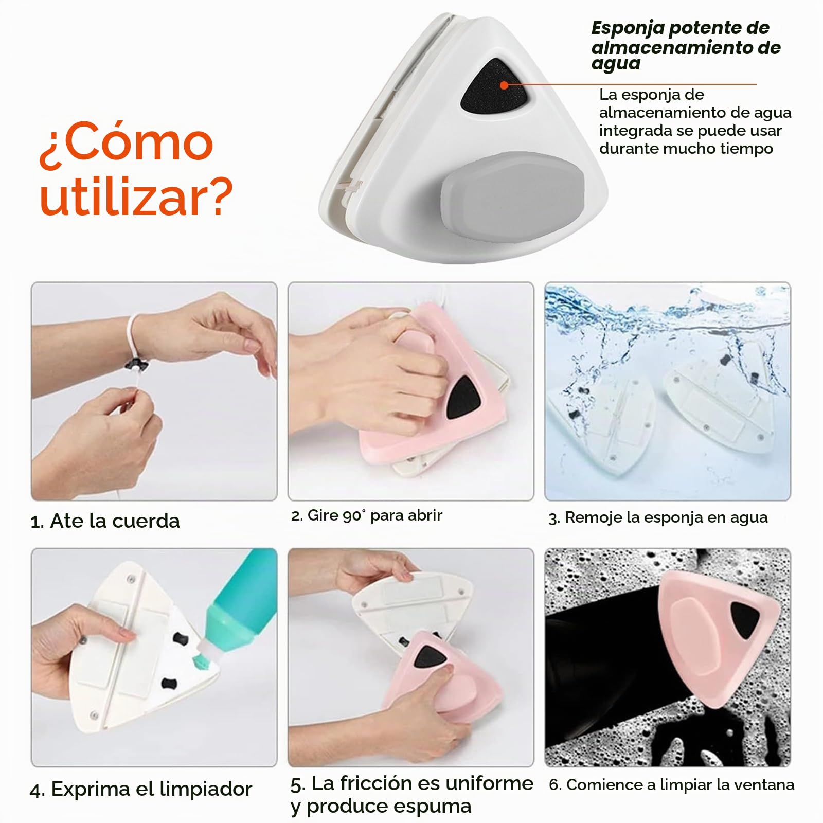 Limpiador Magnetico Para Cristales Doble Acristalamiento 15-24mm, Limpia Ventanas De Doble Cara, Ligero Y Portátil, Ventanas Gran Altura,Balcón,Oficina Limpiacristales Profesional