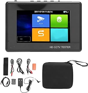 4 Inch IPS Camera Tester with 4K H.265 IP CVI TVI AHD Analog Support, DC12V PoE Power Output - Portable Touch Screen, Network IP Finder, Security System Setup