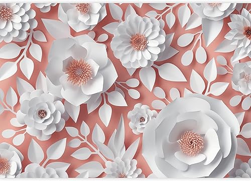 Miniatura 2 de wall26 Mural de pared de vinilo con ramo de novia de flores blancas, 100x144 pulgadas