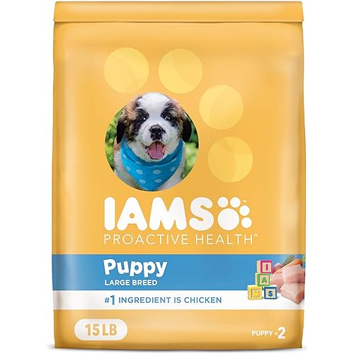 IAMS Proactive Health Large Breed Puppy Food with Real Chicken, 15 lb. Bag