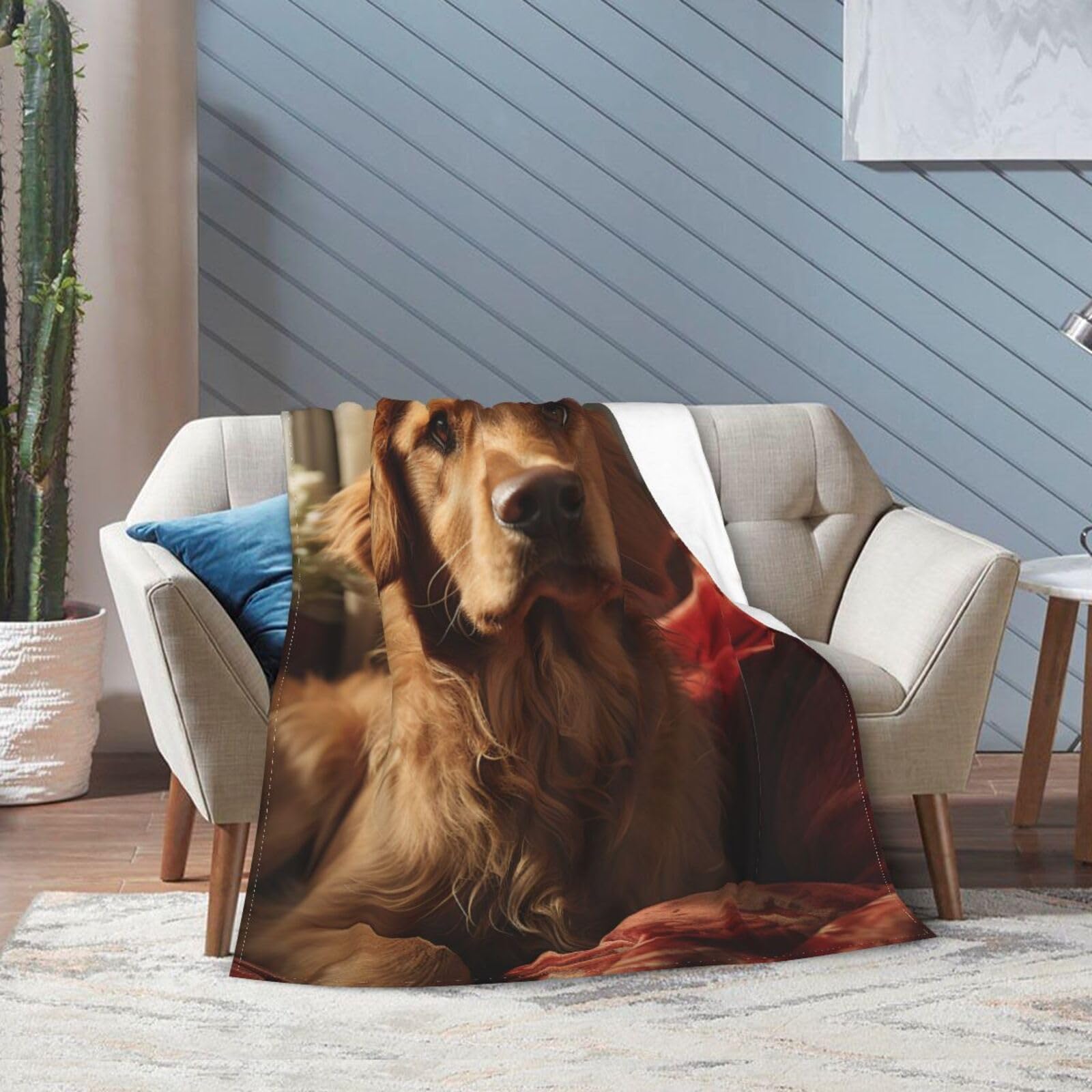 Couverture pour chien pelucheuse légère et chaude grand plaid lit toutes saisons