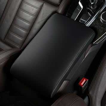 Car Armrest Cover Pad for Land Rover Range Rover Evoque, Sport, VelarMG HS 2023 2022 Premium Leather Center Console Armrest Cushion Pad Anti-Scratch Waterproof Auto Interior Accessories Black Style