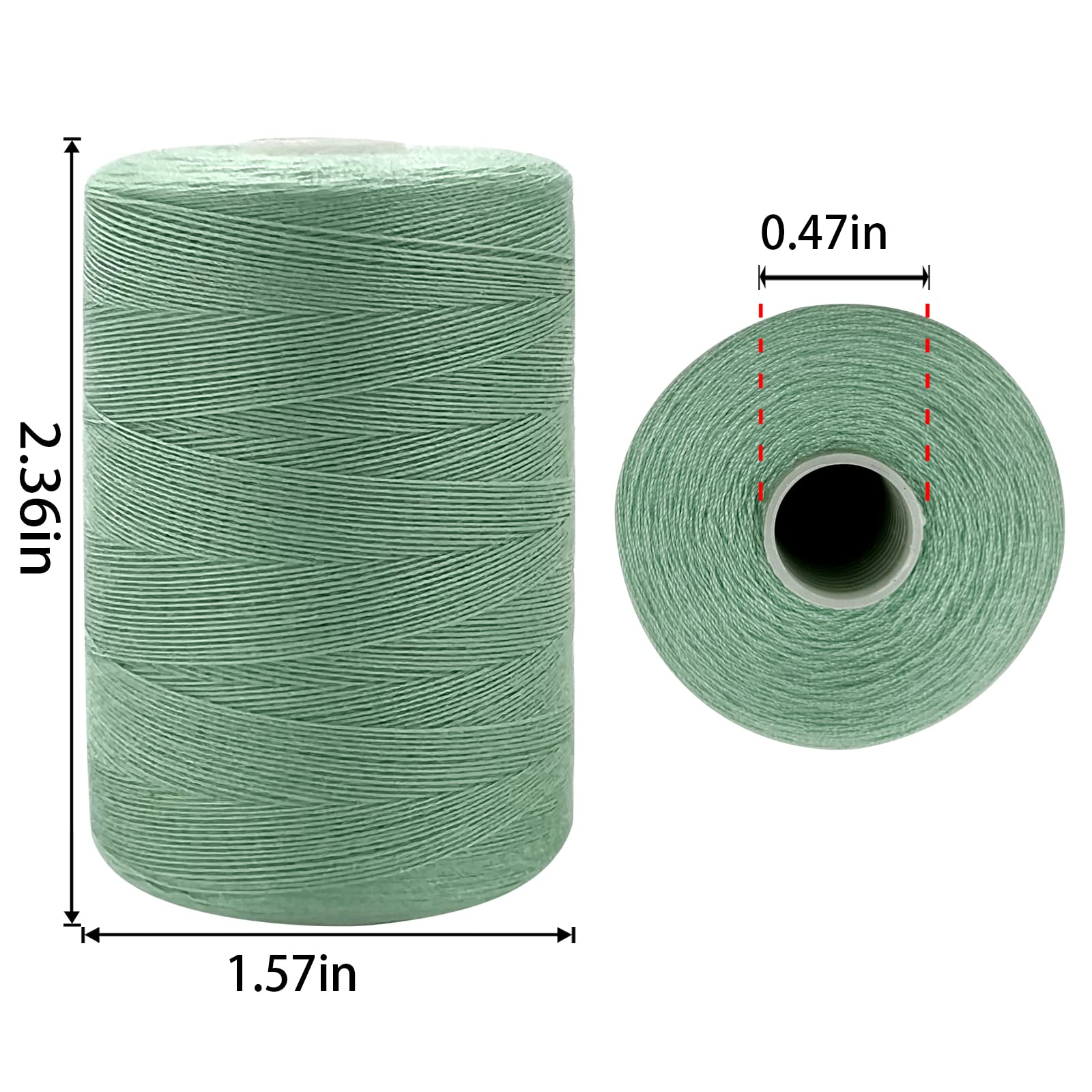 Tortoise 24 carretes cada hilo de coser 1000 yardas 100% poliéster 40S/2 hilo multiusos para coser 22 colores más 2 blanco y 2 negro