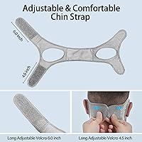 Vista 6 de Vosaro Correa antironquidos para la barbilla, dispositivo de parada de ronquidos para dormir, solución eficaz para ronquidos para hombres y mujeres