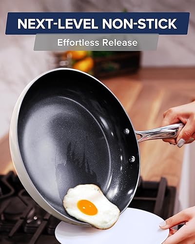 Miniatura 3 de Nuwave Lux - Colección de utensilios de cocina premium de 13 piezas, cerámica azul Duralon G11 de próxima generación, antiadherente, ultra duradero