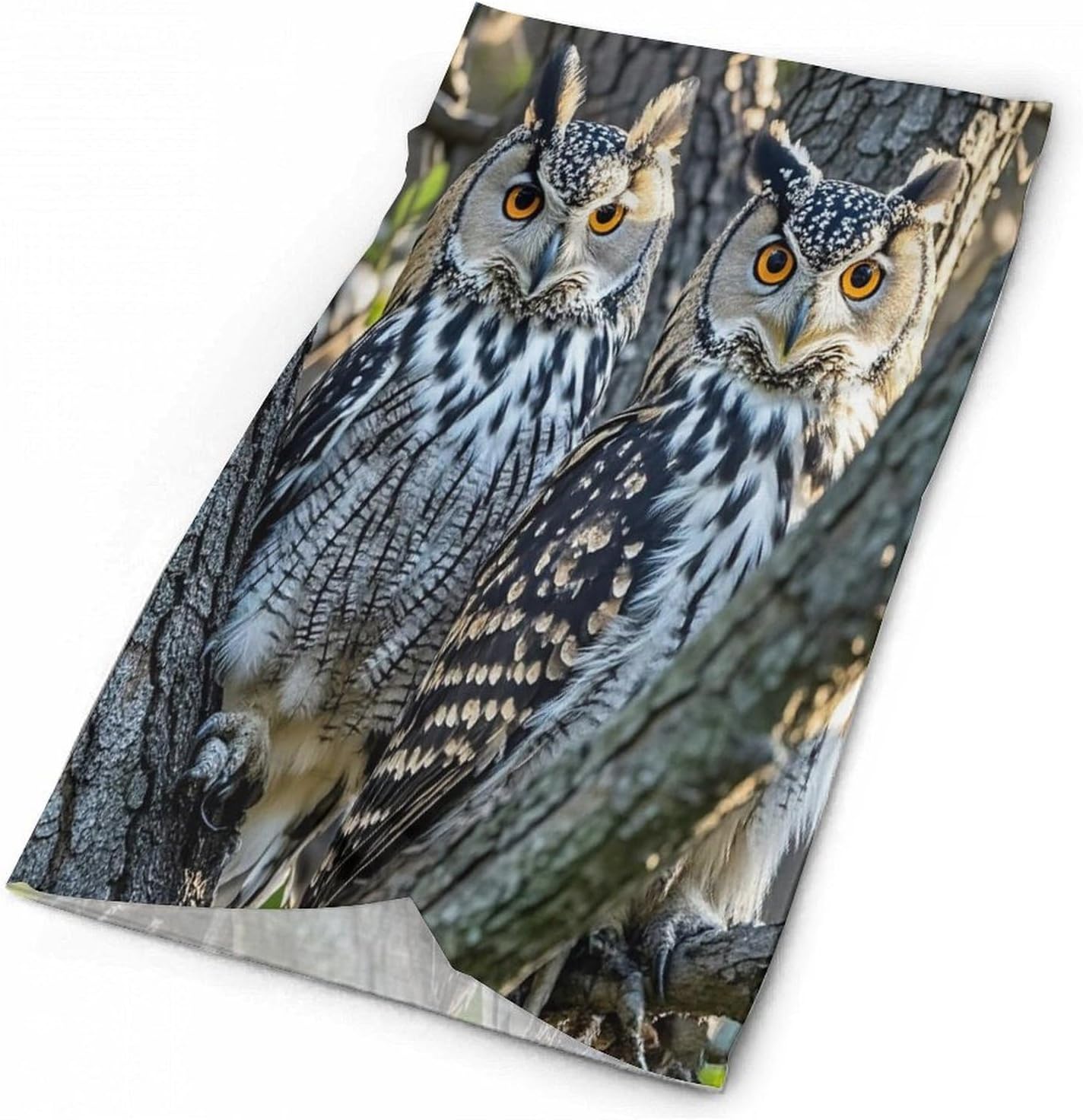 Wild Owl Birds Neck Gaiter Bandana Windproof Breathable Face Mask Cover Face Cover Cold Weather Gator Scarf Winter Neck Warmer Gaiter Half Balaclava Scarf Mask for Men Women