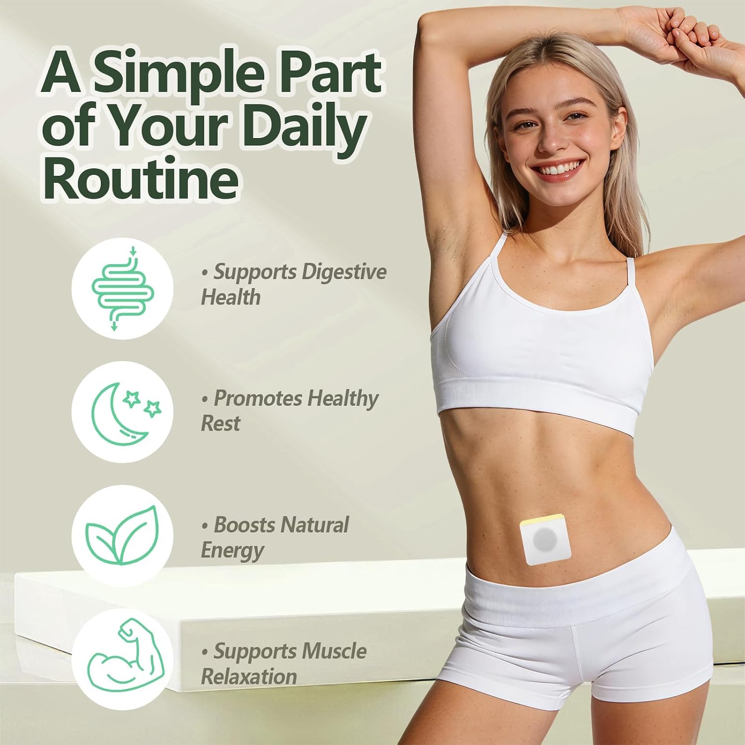 New Rejuvacare Body Patch, Works All Over The Body Around The Clock, Comfortable & Discreet Support, Suitable for Both Men and Women, 1 Month Supply, Gentle & Effective(50Pcs)
