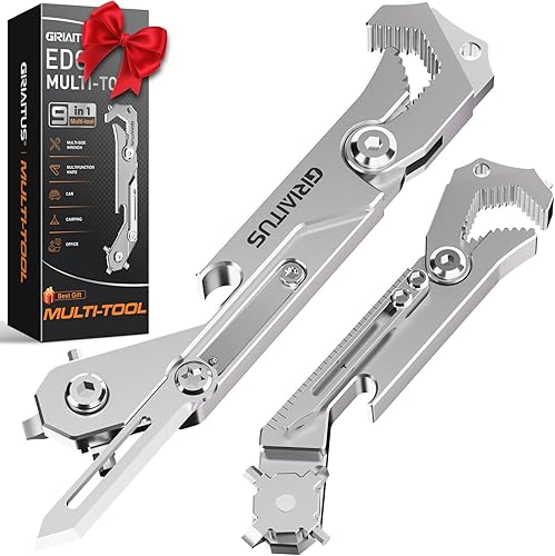 Accesorios de campamento multiherramienta 9 en 1, cuchillo plegable, destornillador, con llave, regla, apertura de botellas, rompeventanas urgente,