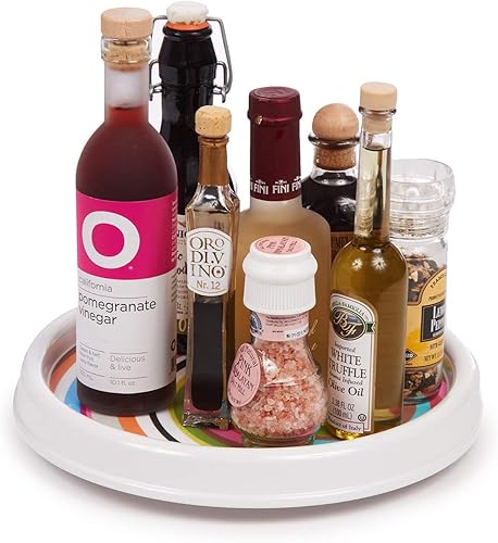 Miniatura 22 de French Bull Lazy Susan - Plato organizador de vajilla redonda de melamina giratoria para cocina, despensa, plato giratorio, servir, 9 pulgadas