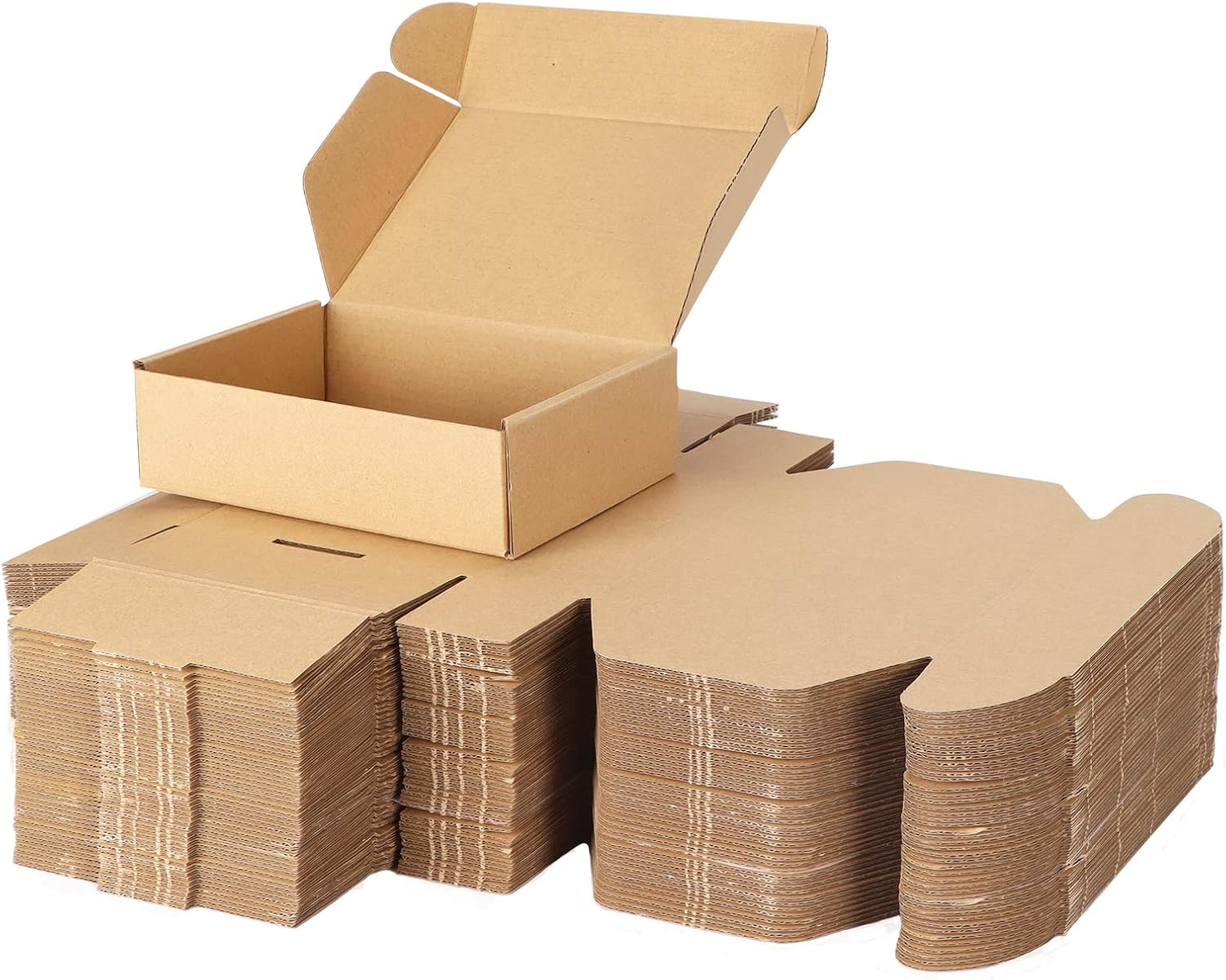 PHAREGE 7x5x2 inch Shipping Boxes 50 Pack, Brown Cardboard Gift Boxes