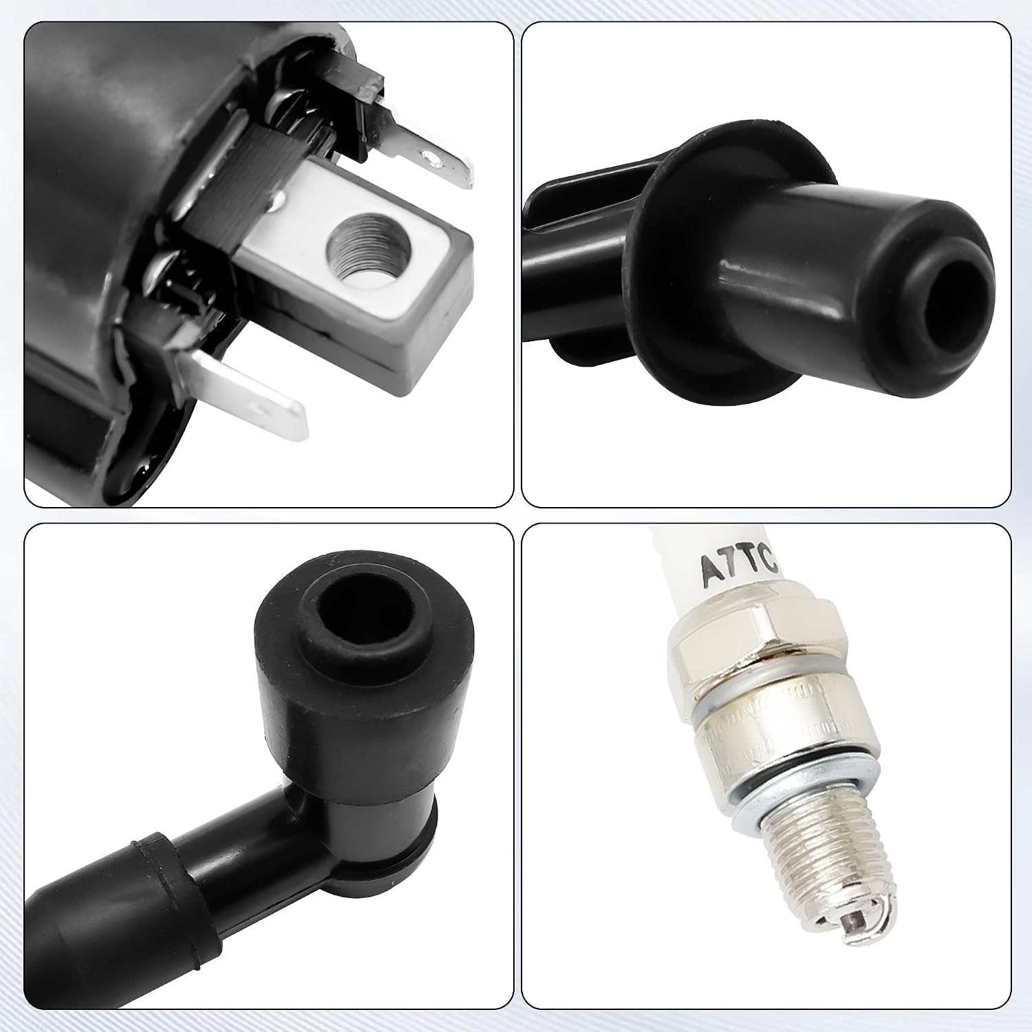 AM120732 2PCS Ignition Coil Fit for Kawasaki Mule 2510 3010 4000 4010 KAF 620 650 FD620D FD611V FD661D FD440V FD501D Vulcan Coil Replace 21121-0029 21121-2083 21121-2064