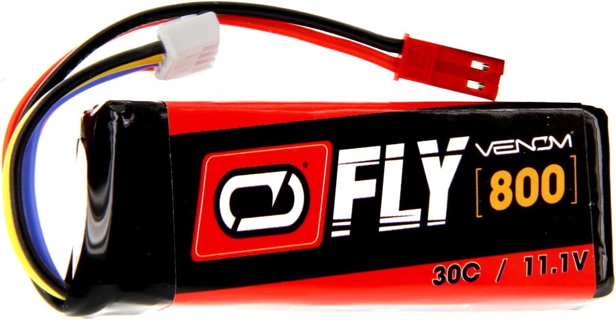 Venom Fly 30C 3S 800mAh 11.1V LiPo Battery with JST Plug - Compare to E-flite EFLB8003SJ30