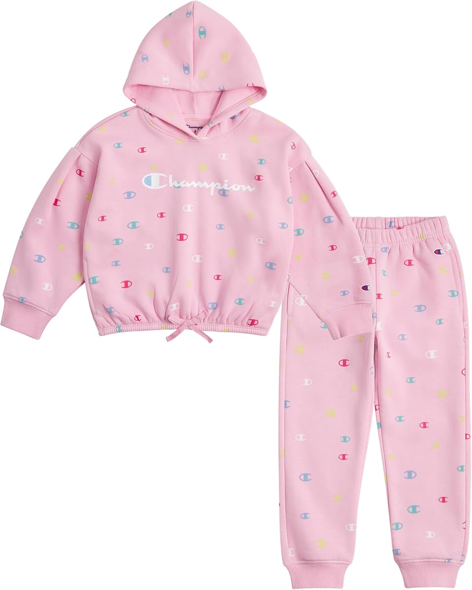 Champion Conjunto de sudadera con capucha y pantalón deportivo para niñas