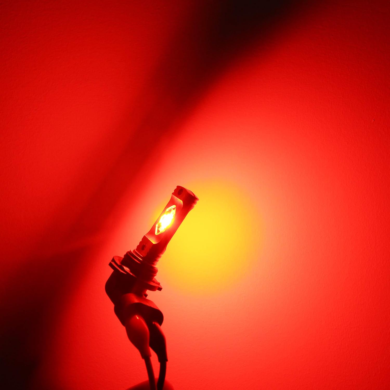 Alla Lighting H10 LED Fog Light Bulb, 9145 9140 9040 9045 ETI 56-SMD 3800 Lumens Extremely Super Bright Cars Trucks 9145 CANBUS LED Lights, Red