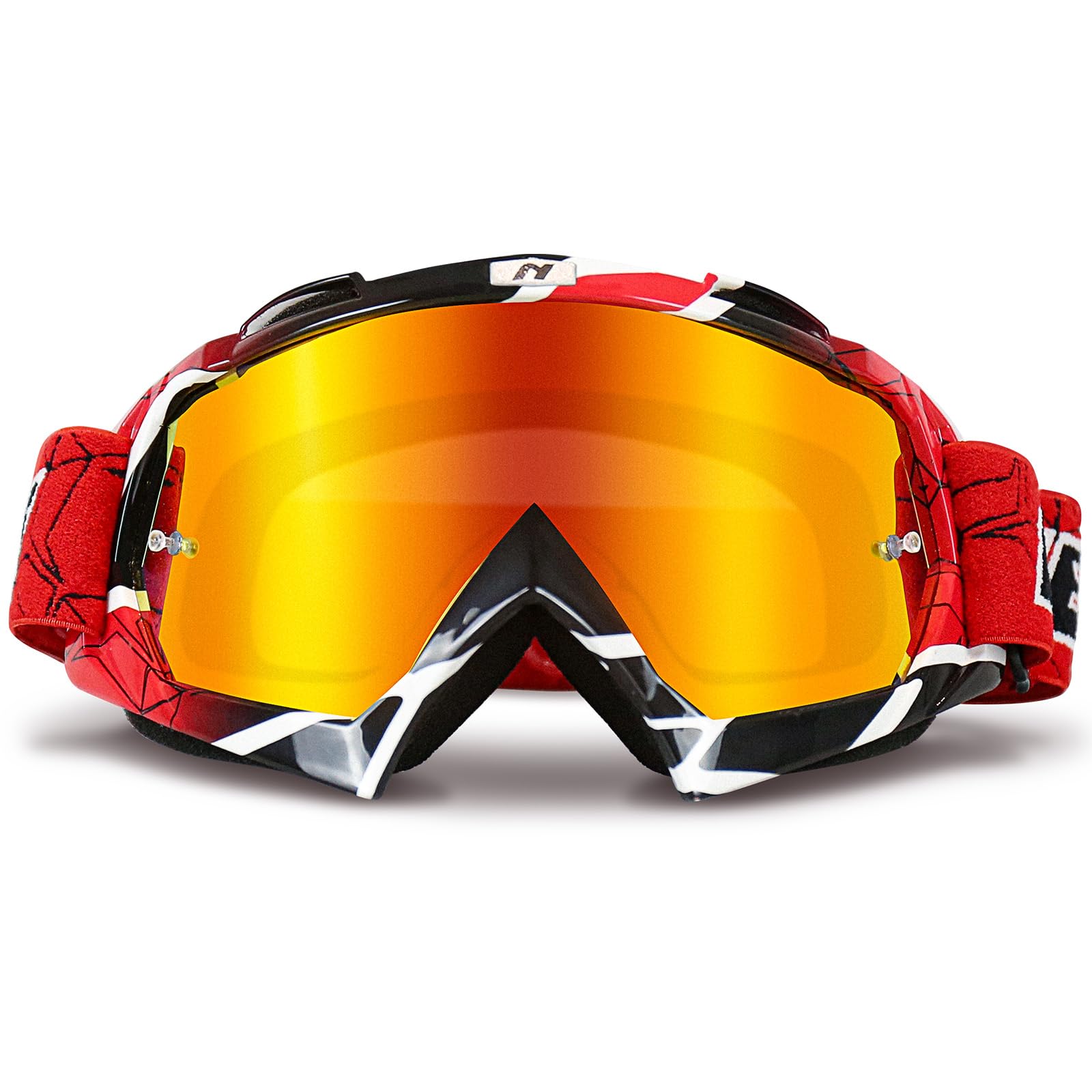 Occhiali da Motocross, Occhiali da Sci Uomo Donna, Anti Uv/vento/polvere/Graffio, Maschera Cross per Attività All'Aperto, Motociclismo, Sci