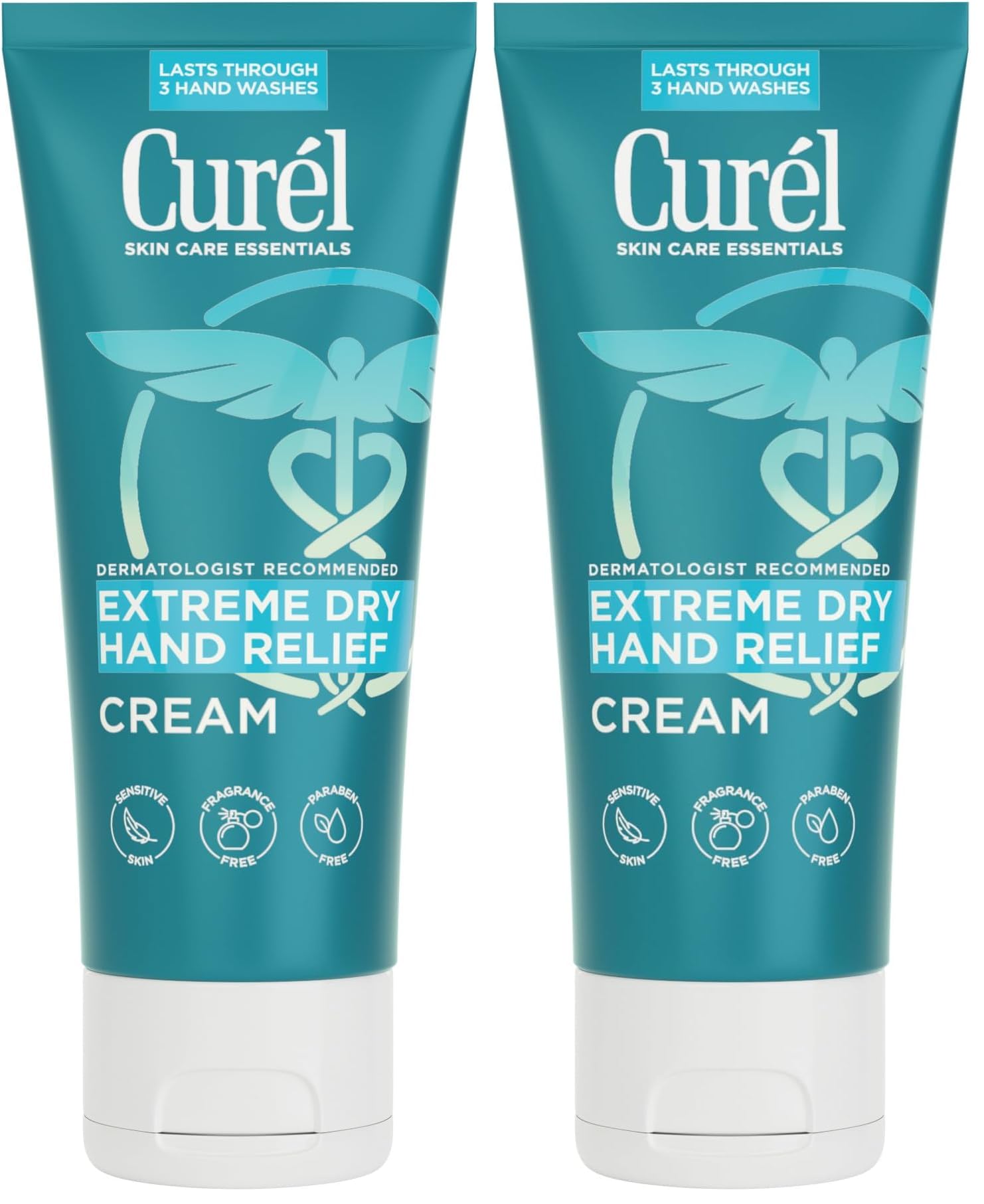 Curel Extreme Dry Hand Dryness Relief, Travel Size Hand Cream, Easily Absorbed for Long-Lasting Relief after Washing Hands, with Eucalyptus Extract, 3 Ounces (Pack of 2)