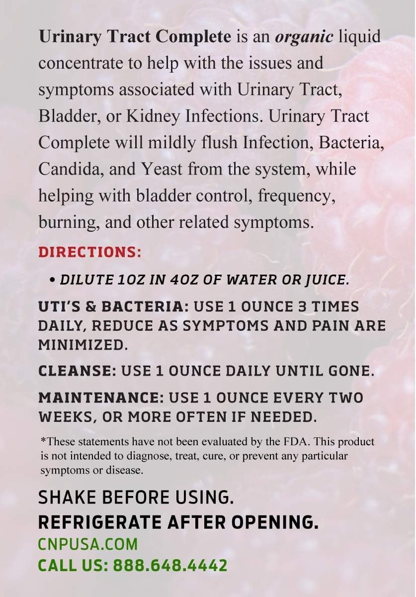 Urinary Tract Complete 8oz - Organic UTI Cleanse, Defense, Health, & Infection Treatment : Health & Household
