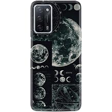 K l fland Oppo Reno 11F ile Uyumlu K l f, Hayat Serisi, Ay Resimleri Desenli, Silikon, Siyah