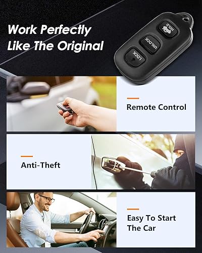 Miniatura 5 de OCPTY Llavero de repuesto para Toyota Camry para Corolla para Matrix para Sienna para Pontiac para Vibe para Toyota para Solara 1999-2008 GQ43VT14T