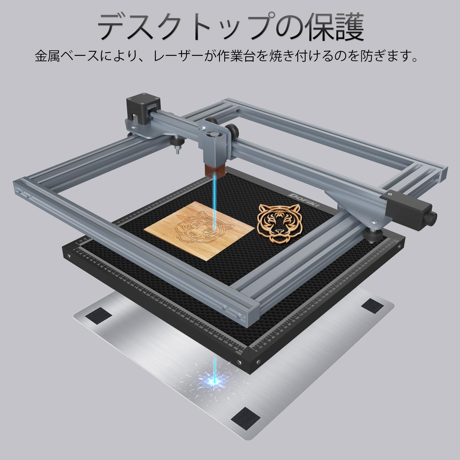 切断用ハニカムレーザーベッド Amazon | Dofiki ハニカムパネル 50 x 50 x 2.2 cm ハニカムレーザー