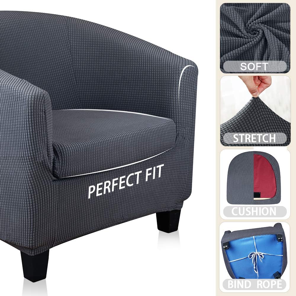 Buy Lellen Club Barrel Chair Slipcover And Cushion Covers Suit Round Tub Accent Armchair Cover Reusable Sofa Stretch Covers For Living Room Bedroom Office Bar Counter Dining Room Protectorgray Suit Online In Buy Lellen Club Barrel Chair Slipcover And Cushion Covers Suit Round Tub Accent Armchair Cover Reusable Sofa Stretch Covers For Living Room Bedroom Office Bar Counter Dining Room Protectorgray Suit Online In