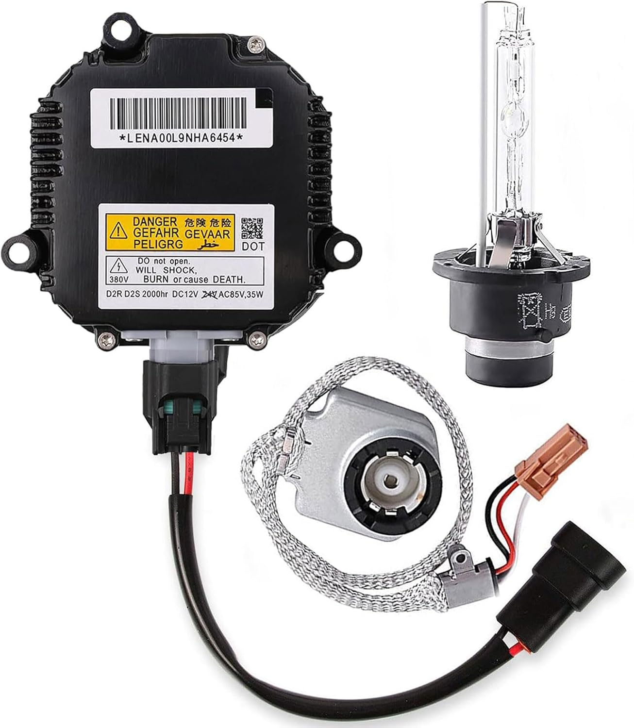 2 Sets HID Xenon Headlight Ballast Control Unit Kit w/Igniter & D2S Bulb for Nissan Altima,350Z,Maxima,Murano, Rogue,for Infiniti G35,G37,FX35-Replaces 28474-89904 28474-8991A 28474-89907 NZMNS111LANA