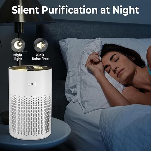 Miniatura 6 de FITNATE Purificadores de aire con difusor de aceite esencial, purificadores de aire HEPA para el hogar de hasta 880 pies cuadrados, con luz